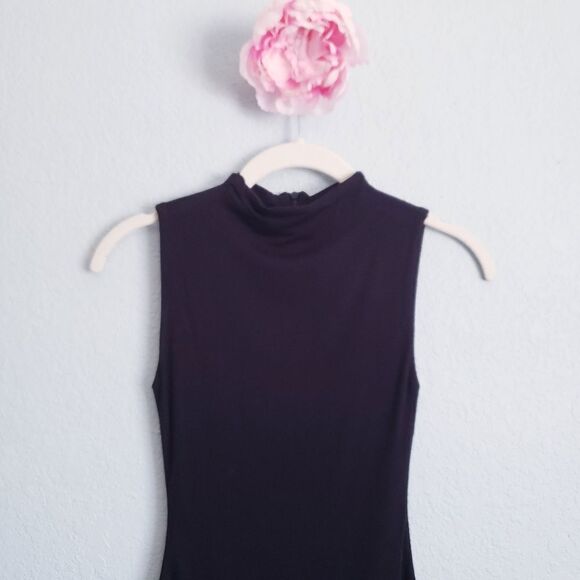 Naked Wardrobe Black Jumpsuit with High Neck and Sleeveless Design - Picture 3 of 8